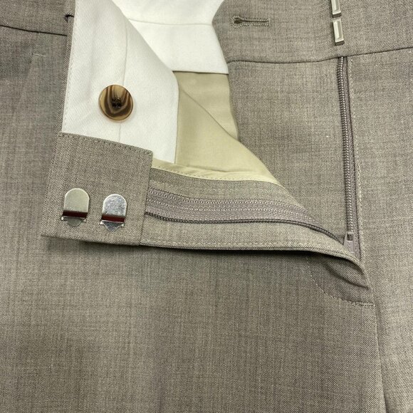 Theory Women's Treeca Good Wool Pants Size 2 Cinder Melange – Slim Straight Fit - Picture 5 of 9